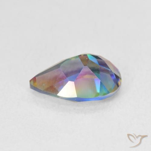 Quartzo Místico Multicolorido Natural 1.75ct, Formato de pêra, VVS