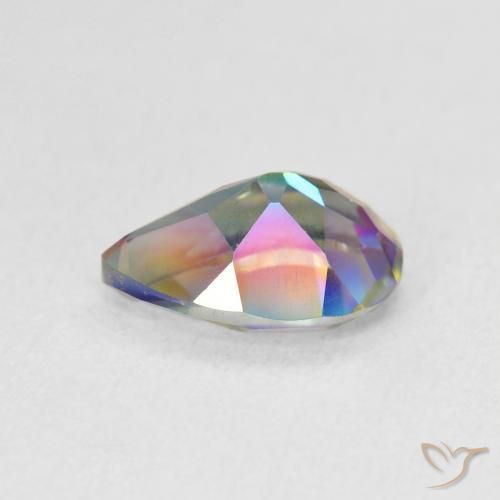 Quartzo Místico Multicolorido Natural 1.78ct, Formato de pêra, VVS
