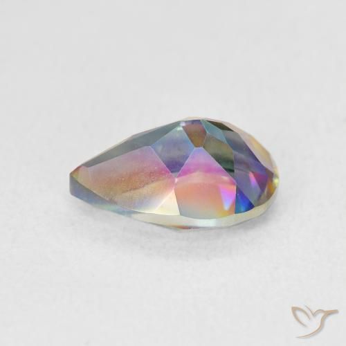 Quartzo Místico Multicolorido Natural 1.84ct, Formato de pêra, VVS