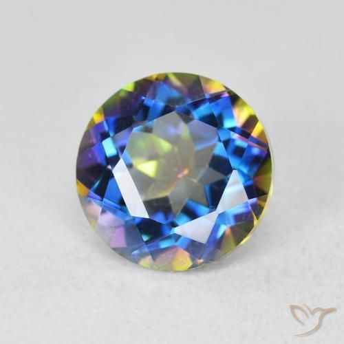 Quartzo Místico Multicolorido Natural 2.00ct, Redondo, VVS