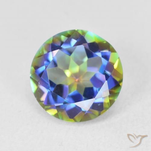 Quartzo Místico Multicolorido Natural 3.51ct, Redondo, VVS