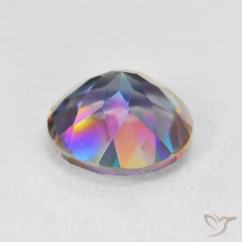 Quartzo Místico Multicolorido Natural 3.51ct, Redondo, VVS