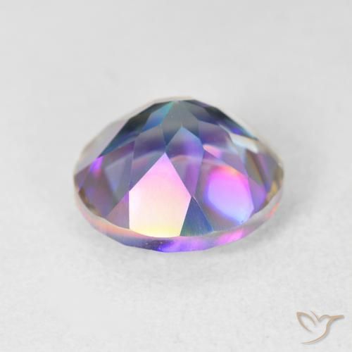 Quartzo Místico Multicolorido Natural 3.62ct, Redondo, VVS