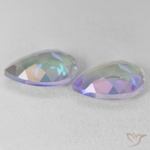 Pedras preciosas de Quartzo Místico Multicolorido natural de 3.68 ct, Formato de pêra, VVS-VS