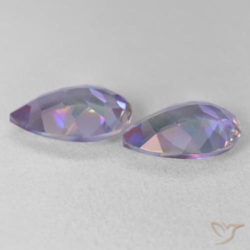 Pedras preciosas de Quartzo Místico Multicolorido natural de 3.16 ct, Formato de pêra, VVS-VS