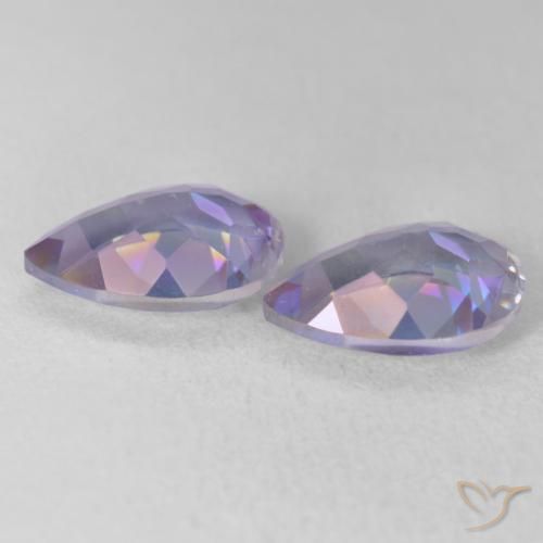 Pedras preciosas de Quartzo Místico Multicolorido natural de 3.40 ct, Formato de pêra, VVS-VS