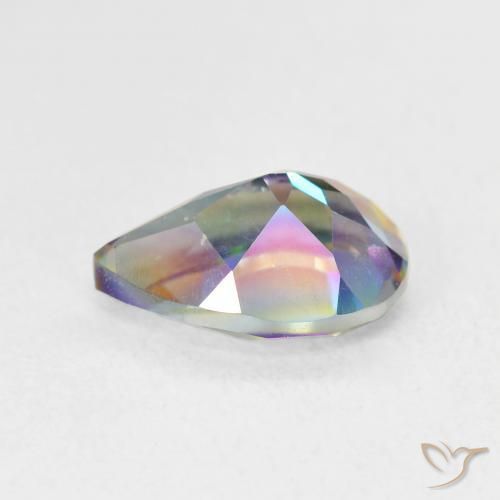 Quartzo Místico Multicolorido Natural 1.87ct, Formato de pêra, VVS