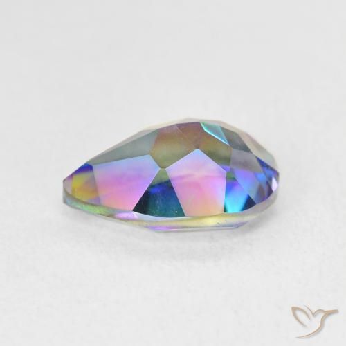 Quartzo Místico Multicolorido Natural 1.82ct, Formato de pêra, VVS