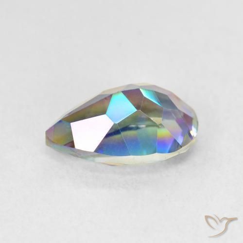 Quartzo Místico Multicolorido Natural 1.95ct, Formato de pêra, VVS-VS