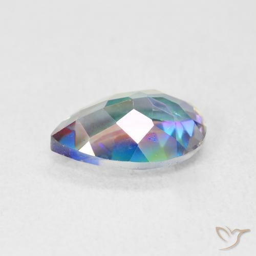 Quartzo Místico Multicolorido Natural 1.72ct, Formato de pêra, VVS-VS