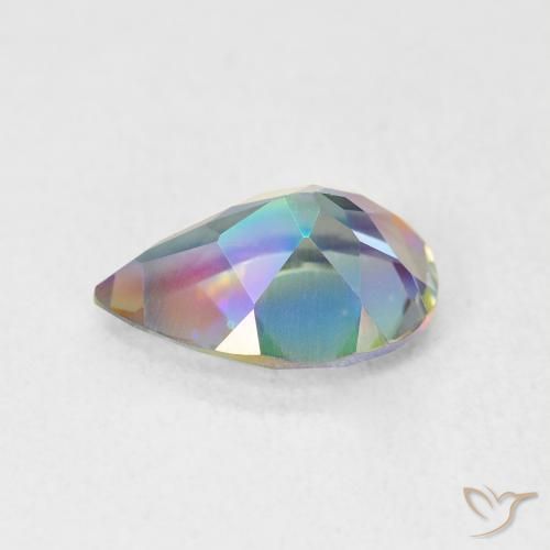 Quartzo Místico Multicolorido Natural 1.65ct, Formato de pêra, VVS-VS