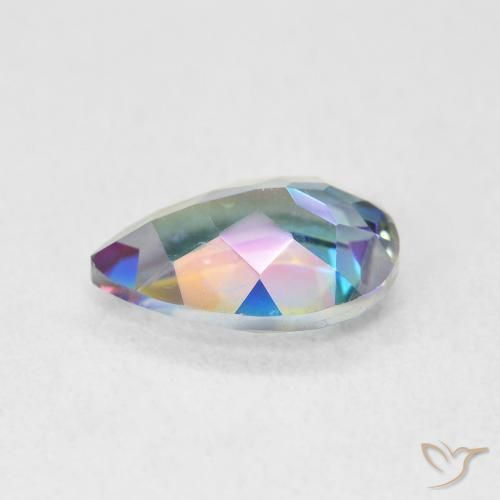 Quartzo Místico Multicolorido Natural 1.78ct, Formato de pêra, VVS-VS