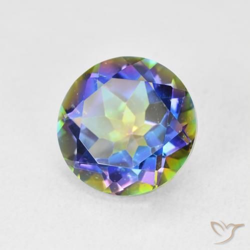 Quartzo Místico Multicolorido Natural 3.56ct, Redondo, VVS-VS