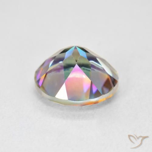Quartzo Místico Multicolorido Natural 3.56ct, Redondo, VVS-VS