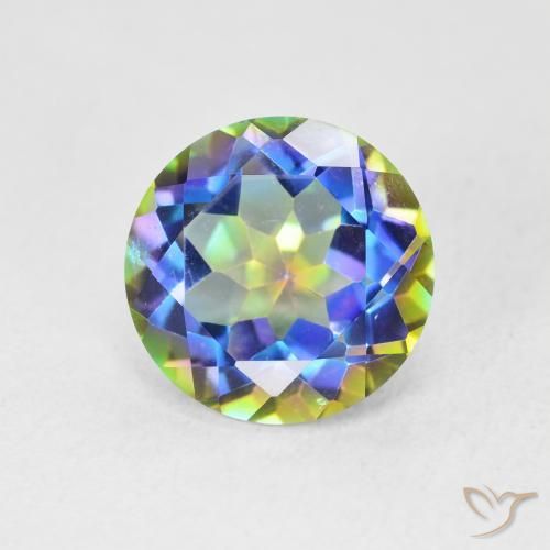 Quartzo Místico Multicolorido Natural 3.58ct, Redondo, VVS-VS