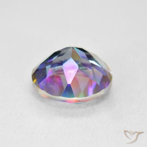 Quartzo Místico Multicolorido Natural 3.58ct, Redondo, VVS-VS