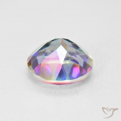 Quartzo Místico Multicolorido Natural 3.56ct, Redondo, VVS-VS