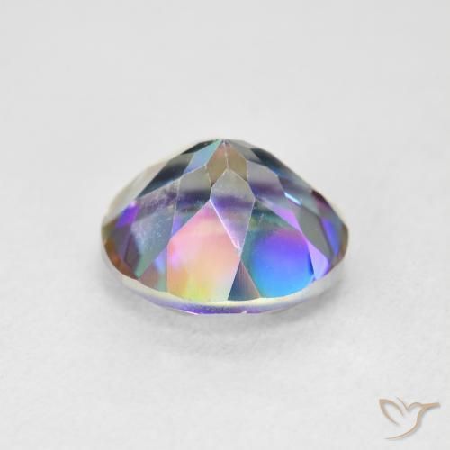 Quartzo Místico Multicolorido Natural 3.51ct, Redondo, VVS-VS