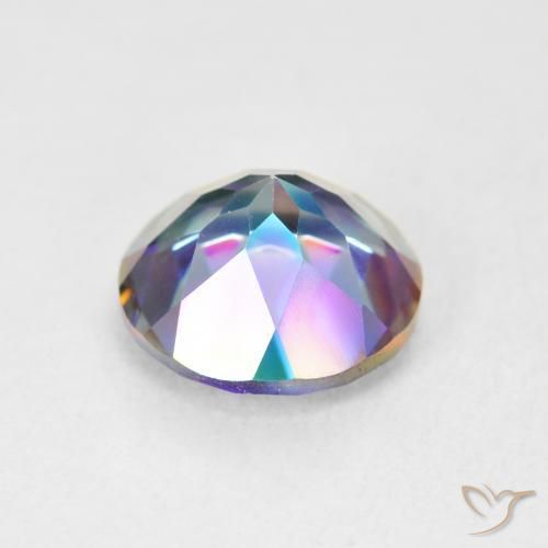 Quartzo Místico Multicolorido Natural 3.47ct, Redondo, VVS-VS