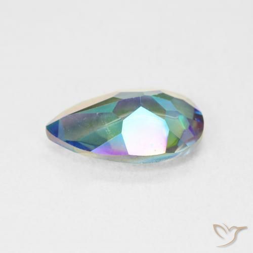 Quartzo Místico Multicolorido Natural 2.30ct, Formato de pêra, VVS-VS