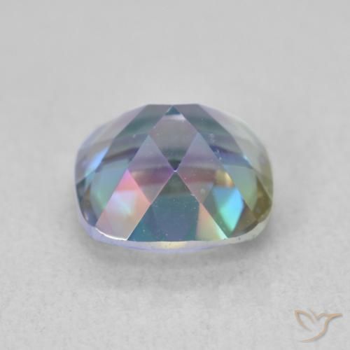 Quartzo Místico Multicolorido Natural 2.13ct, Almofada, VVS
