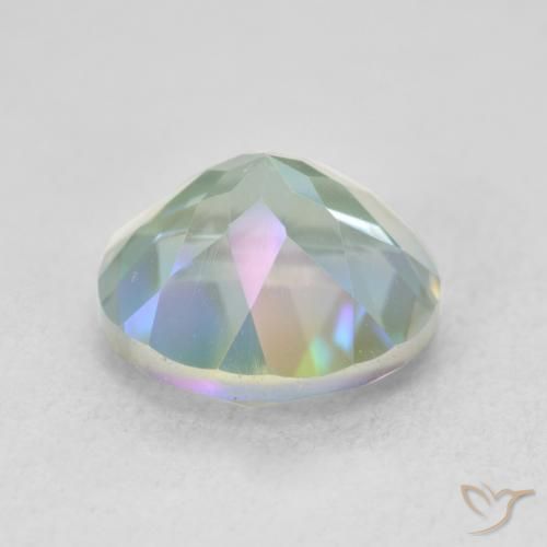 Quartzo Místico Multicolorido Natural 3.62ct, Redondo, VVS