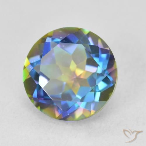 Quartzo Místico Multicolorido Natural 3.65ct, Redondo, VVS