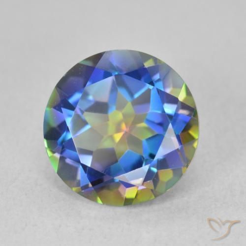 Quartzo Místico Multicolorido Natural 3.40ct, Redondo, VVS