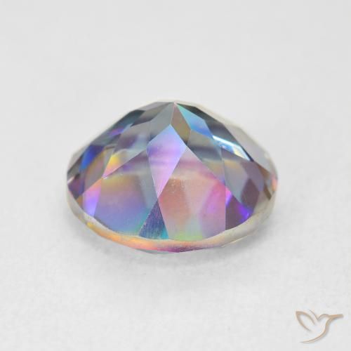 Quartzo Místico Multicolorido Natural 3.57ct, Redondo, VVS