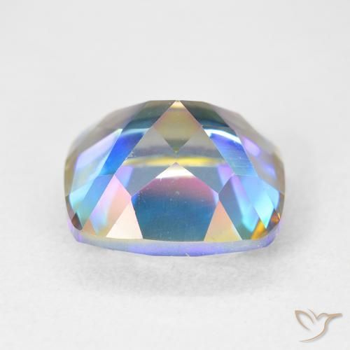 Quartzo Místico Multicolorido Natural 6.85ct, Almofada, VVS