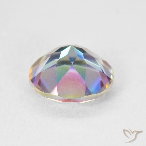Quartzo Místico Multicolorido Natural 3.30ct, Redondo, VVS