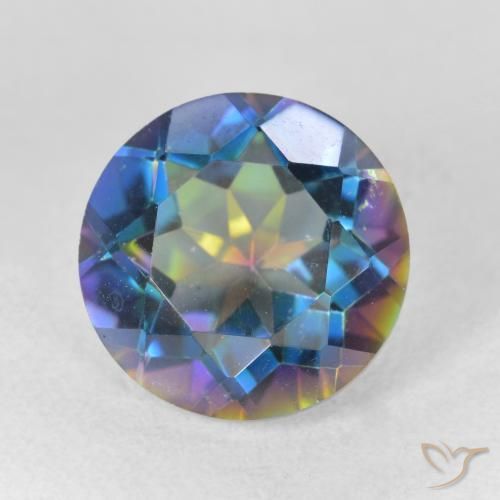 Quartzo Místico Multicolorido Natural 3.33ct, Redondo, VVS-VS