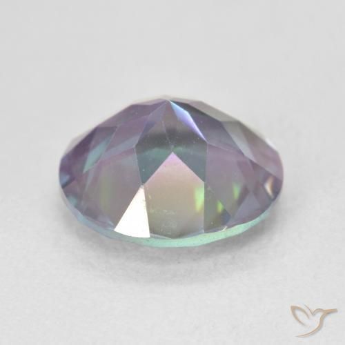 Quartzo Místico Multicolorido Natural 3.12ct, Redondo, VVS-VS