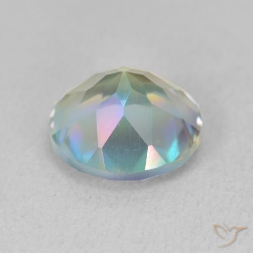 Quartzo Místico Multicolorido Natural 3.52ct, Redondo, VVS-VS