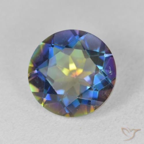 Quartzo Místico Multicolorido Natural 3.33ct, Redondo, VVS-VS