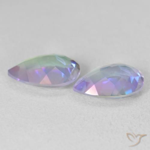 Pedras preciosas de Quartzo Místico Multicolorido natural de 3.27 ct, Formato de pêra, VVS-VS
