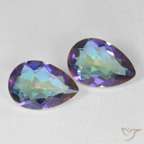 Pedras preciosas de Quartzo Místico Multicolorido natural de 3.50 ct, Formato de pêra, VVS-VS