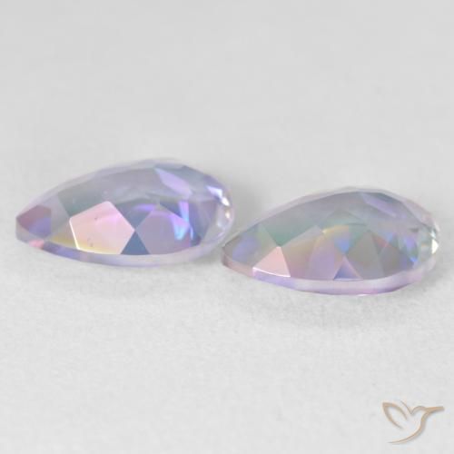 Pedras preciosas de Quartzo Místico Multicolorido natural de 3.50 ct, Formato de pêra, VVS-VS