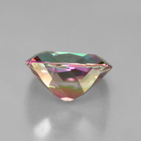 Topázio místico multicolorido natural 6,03ct, almofada cortada, VVS-VS