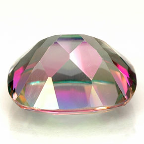 Topázio místico multicolorido natural 6,88ct, almofada cortada, VVS