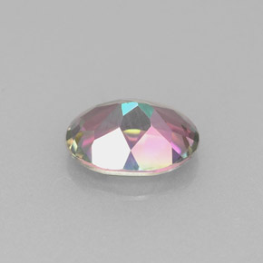 Topázio místico multicolorido natural 1,50ct, corte oval, VVS