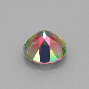 Topázio místico multicolorido natural 2,34ct, corte redondo, VVS