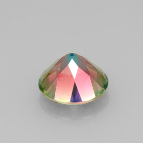 Topázio místico multicolorido natural 2,33ct, corte redondo, VVS