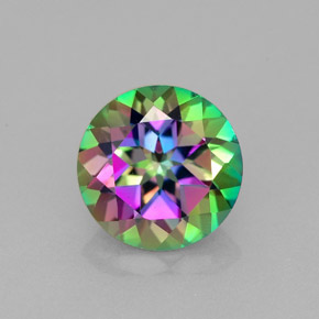 Topázio Místico Top Rainbow Natural 2.24ct, Corte Redondo, VVS