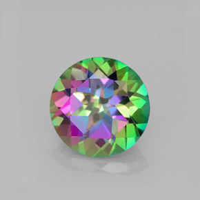 Topázio Místico Top Rainbow Natural 2.24ct, Corte Redondo, VVS