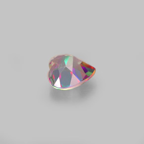 Topázio místico multicolorido natural 1,04ct, formato de coração, VS