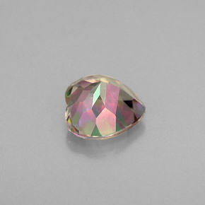 Topázio místico multicolorido natural 1,06ct, formato de coração, VVS-VS