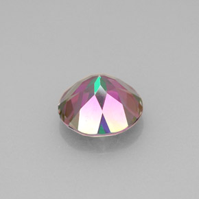 Topázio místico multicolorido natural 2,19ct, corte redondo, VVS