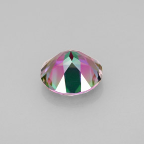 Topázio místico multicolorido natural 2,18ct, corte redondo, VVS