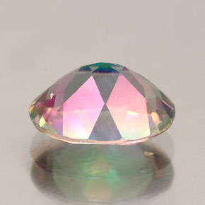 Topázio místico multicolorido natural 2,24ct, corte oval, VS